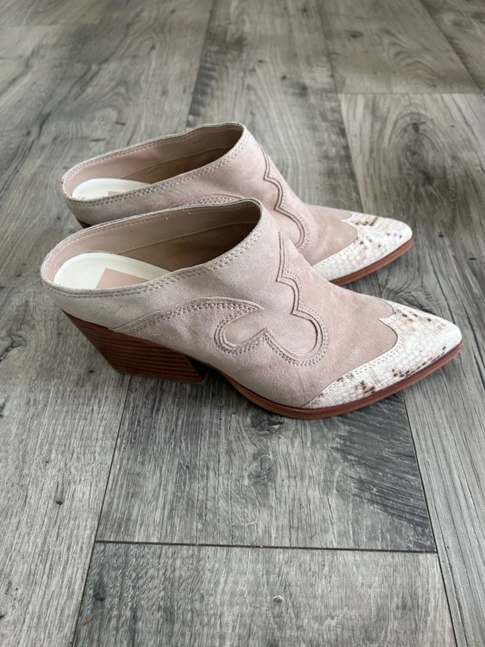 Dolce Vita Lars Leather Mule in Dune Suede Western Size 9.5 - Picture 2 of 12